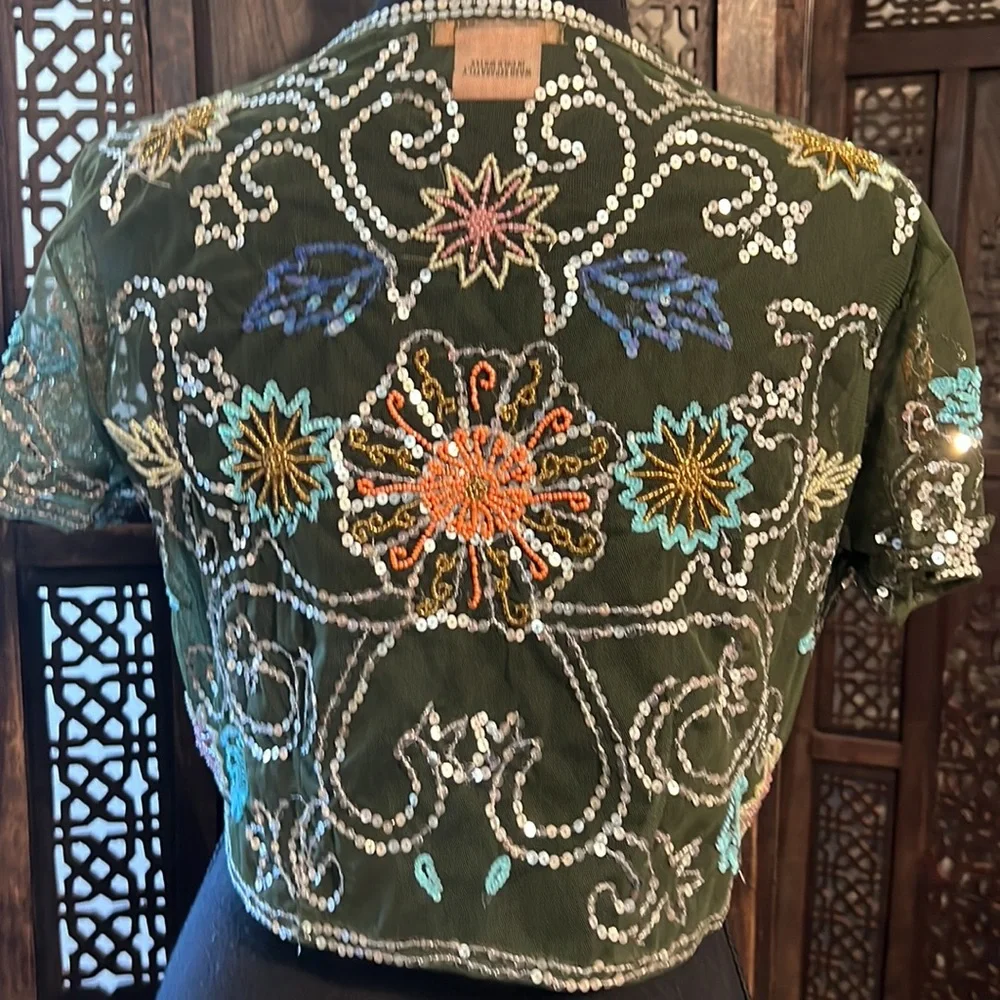 Cropped rhinestone jacket - Picture 4 of 5